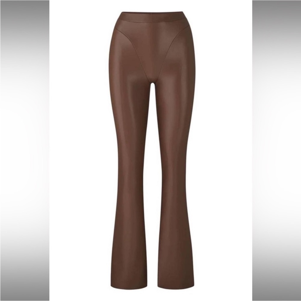Skims leather flares